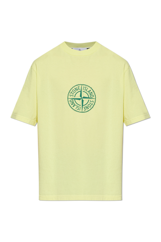 Stone Island YELLOW T-shirt with printed logo 1