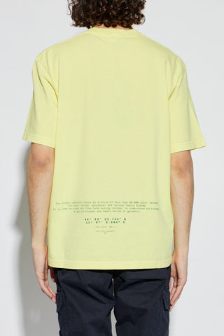 Stone Island YELLOW T-shirt with printed logo 4