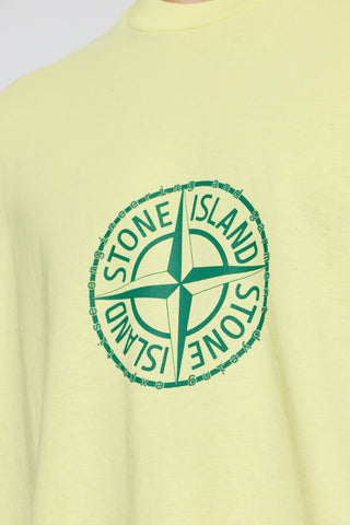 Stone Island YELLOW T-shirt with printed logo 5