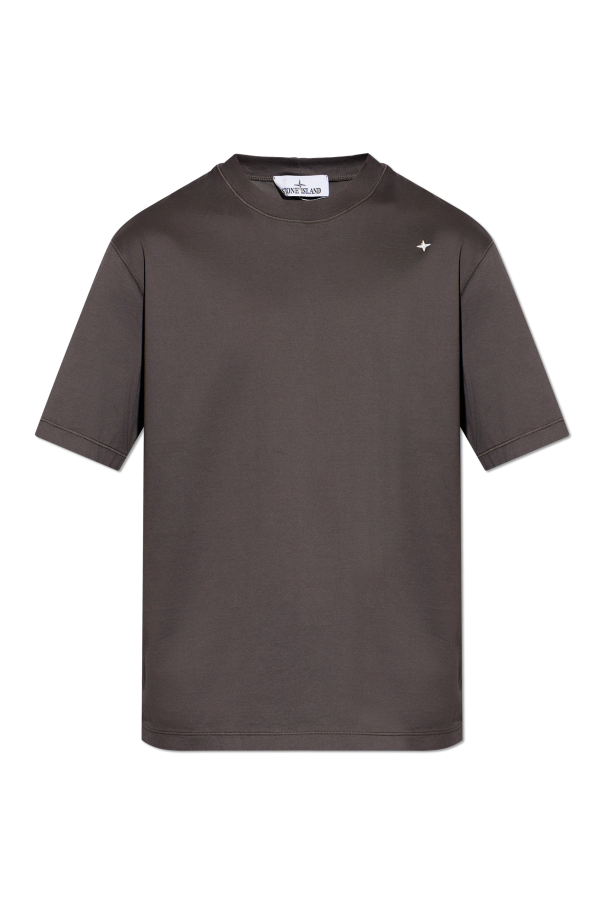 Stone Island GREY T-shirt with embroidered logo 1