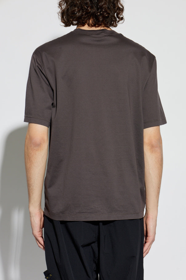 Stone Island GREY T-shirt with embroidered logo 4