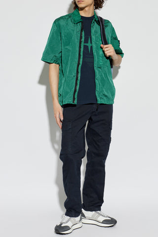 Stone Island NAVY BLUE T-shirt with printed logo 2