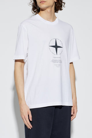 Stone Island WHITE T-shirt with printed logo 3