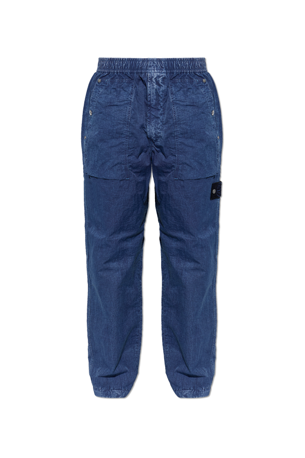 Stone Island NAVY BLUE Loose fit trousers 1