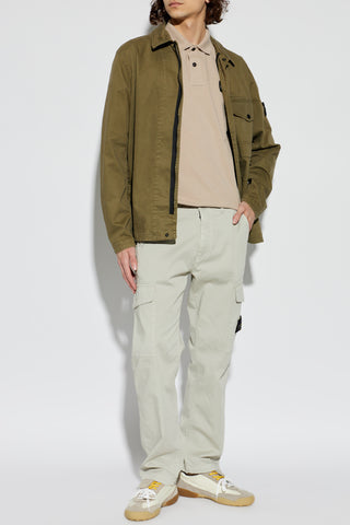 Stone Island beige Polo shirt with logo patch 2
