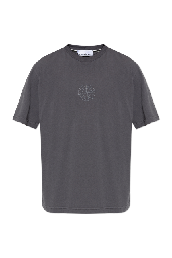 Stone Island GREY T-shirt with logo 1
