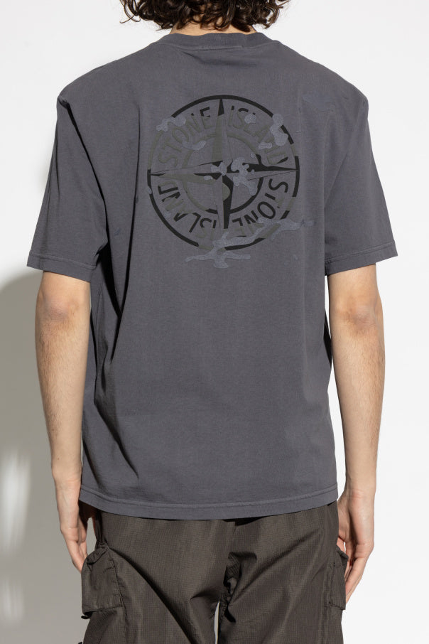 Stone Island GREY T-shirt with logo 4