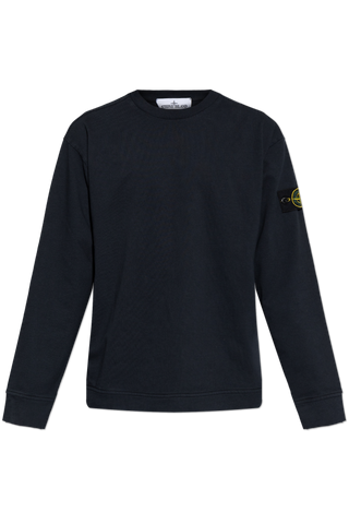 Stone Island NAVY BLUE Sweatshirt with logo patch 1