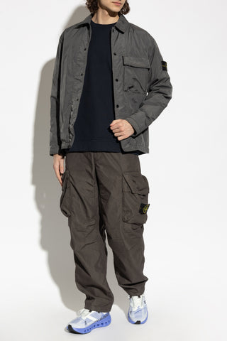 Stone Island NAVY BLUE Sweatshirt with logo patch 2