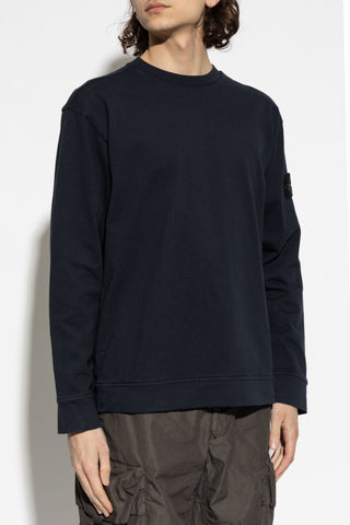 Stone Island NAVY BLUE Sweatshirt with logo patch 3