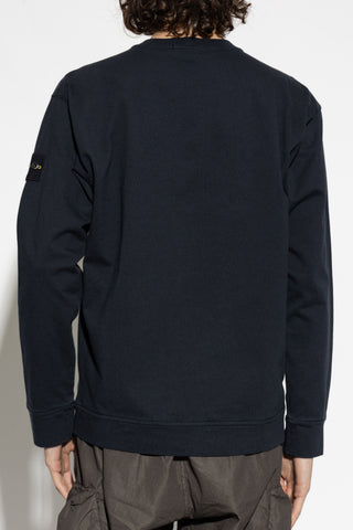 Stone Island NAVY BLUE Sweatshirt with logo patch 4