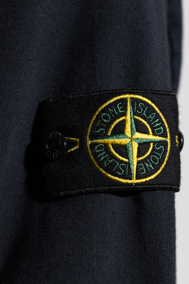 Stone Island NAVY BLUE Sweatshirt with logo patch 5