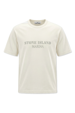 Stone Island cream T-shirt with logo 1
