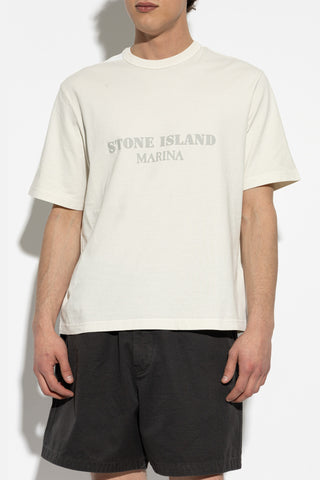 Stone Island cream T-shirt with logo 3