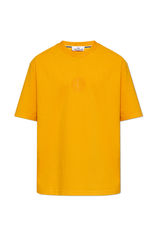 Stone Island ORANGE T-shirt with logo 1