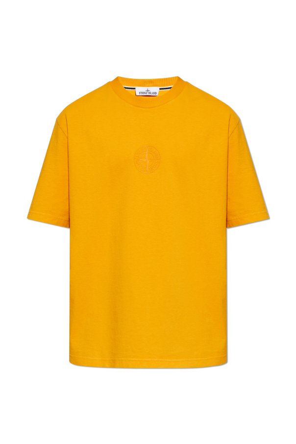 Stone Island ORANGE T-shirt with logo 1