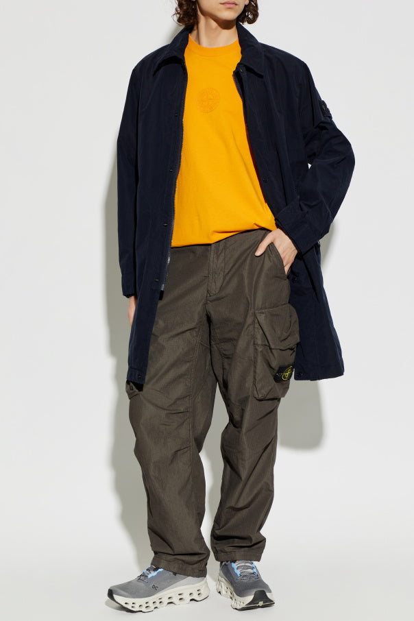 Stone Island ORANGE T-shirt with logo 2