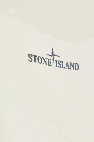 Stone Island cream T-shirt with printed logo 5