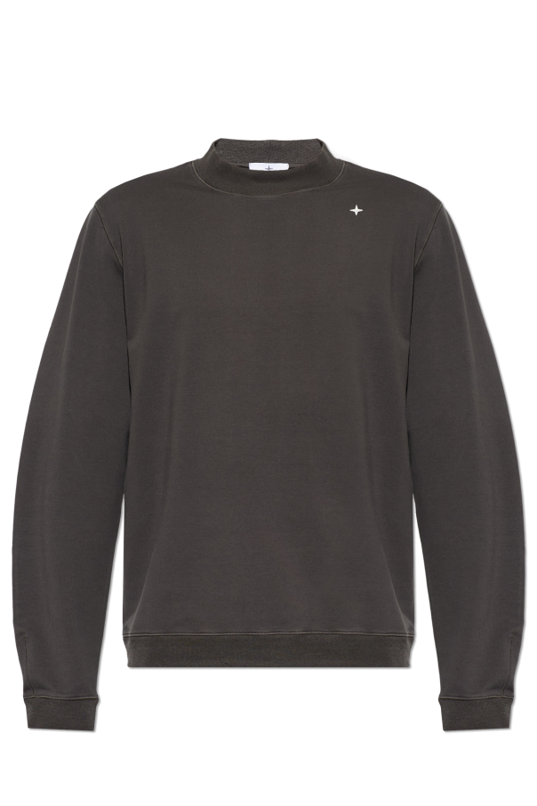 Stone Island GREY Sweatshirt with embroidered logo 1