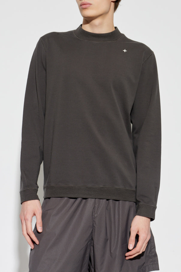 Stone Island GREY Sweatshirt with embroidered logo 3