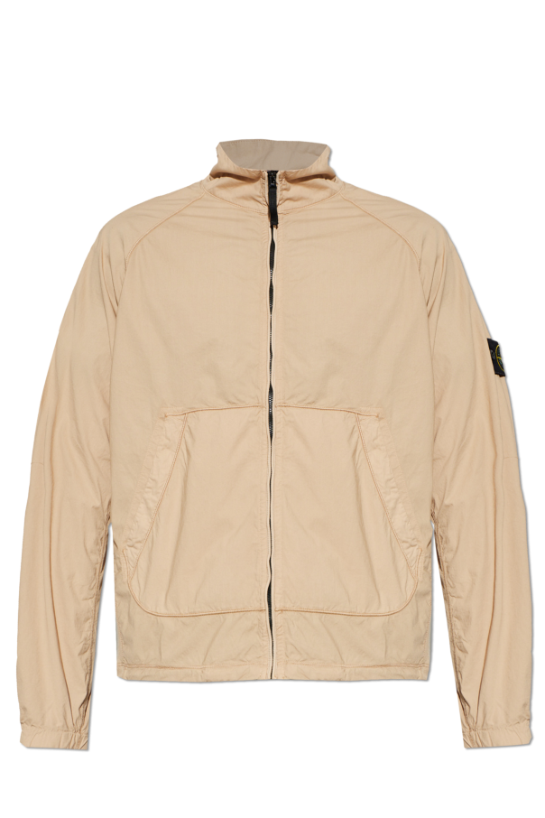 Stone Island beige Sweatshirt with a stand-up collar 1
