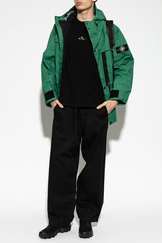 Stone Island BLACK T-shirt with embroidered logo 2