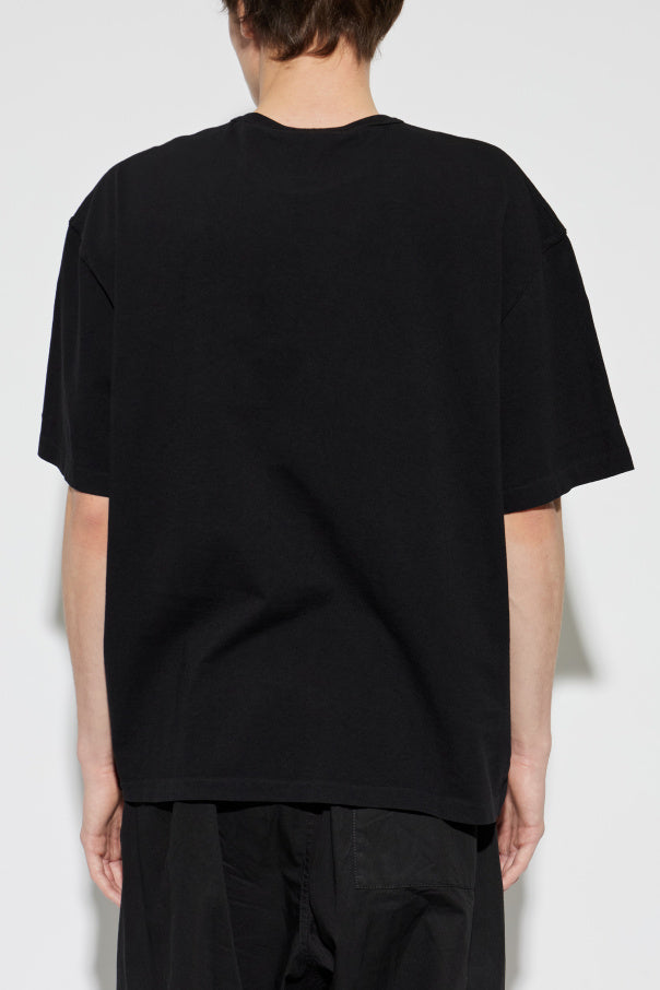 Stone Island BLACK T-shirt with embroidered logo 4