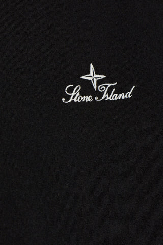 Stone Island BLACK T-shirt with embroidered logo 5