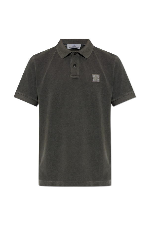 Stone Island BROWN Polo with logo patch 1