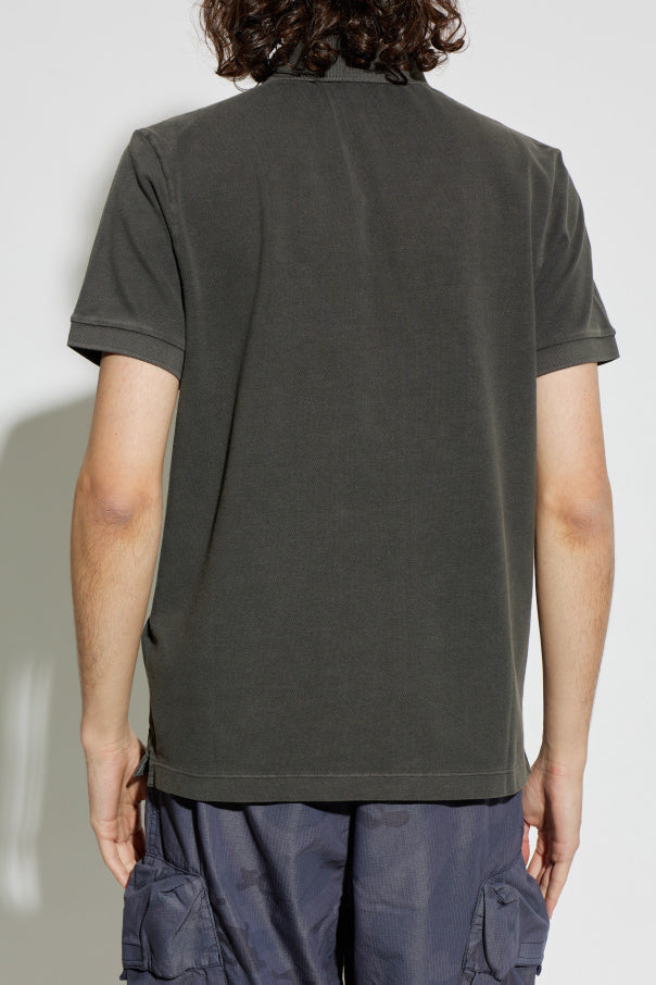 Stone Island BROWN Polo with logo patch 4