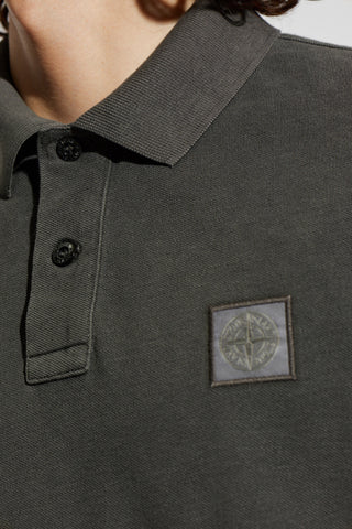 Stone Island BROWN Polo with logo patch 5