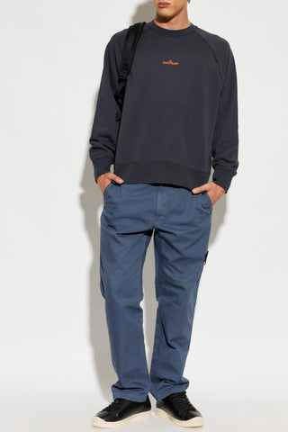 Stone Island NAVY BLUE Sweatshirt with logo 2