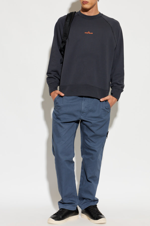 Stone Island NAVY BLUE Sweatshirt with logo 2