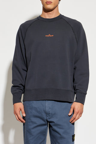 Stone Island NAVY BLUE Sweatshirt with logo 3