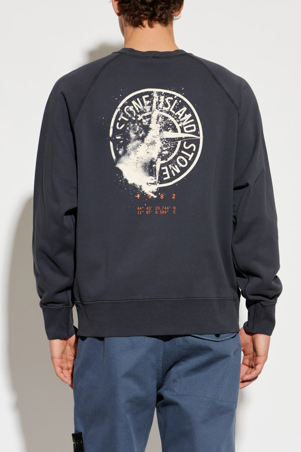 Stone Island NAVY BLUE Sweatshirt with logo 4