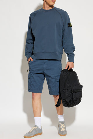Stone Island BLUE Sweatshirt with logo patch 2