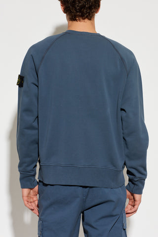 Stone Island BLUE Sweatshirt with logo patch 4