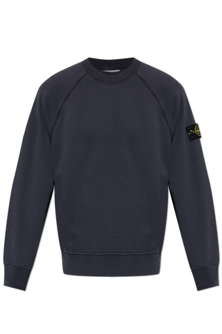Stone Island NAVY BLUE Sweatshirt with logo patch 1