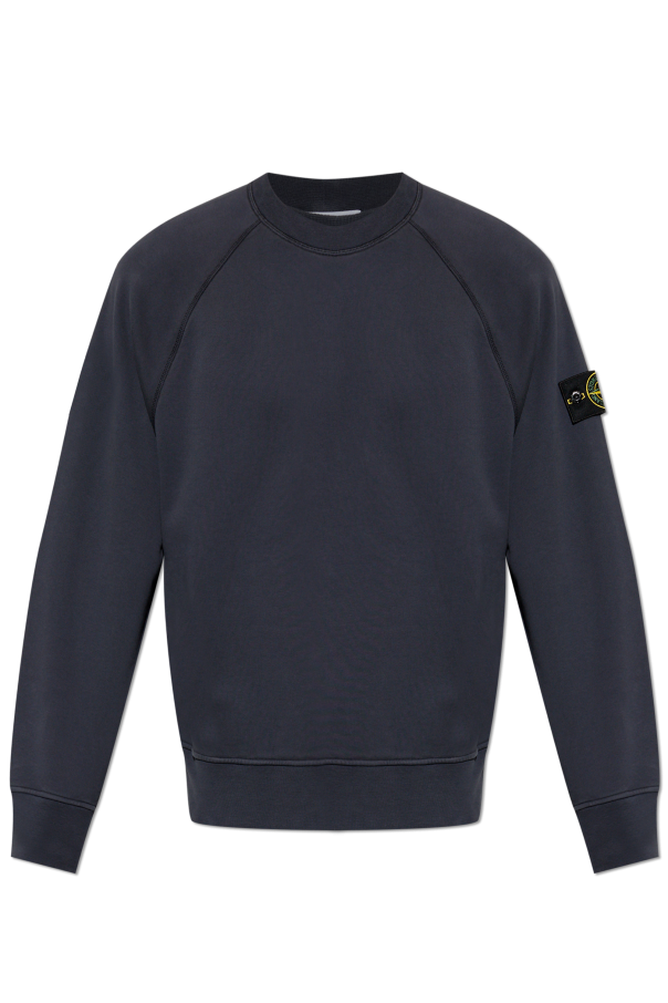 Stone Island NAVY BLUE Sweatshirt with logo patch 1