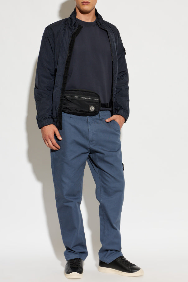 Stone Island NAVY BLUE Sweatshirt with logo patch 2