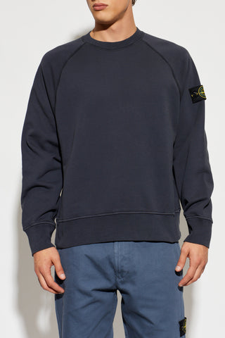 Stone Island NAVY BLUE Sweatshirt with logo patch 3