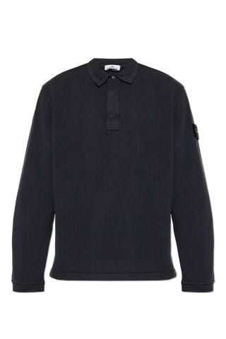 Stone Island NAVY BLUE Sweatshirt with logo patch 1