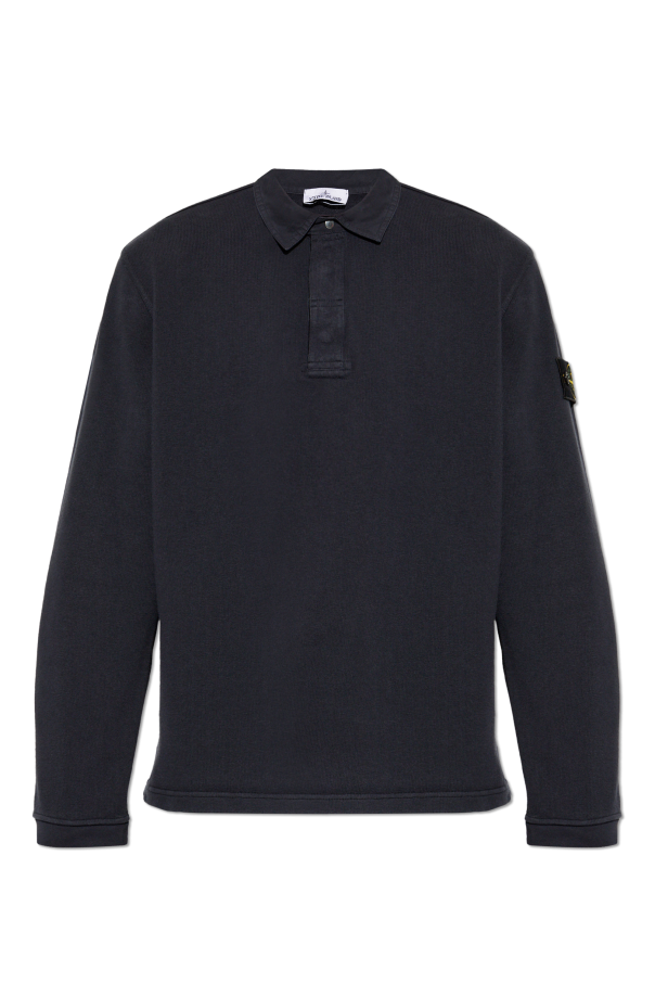 Stone Island NAVY BLUE Sweatshirt with logo patch 1
