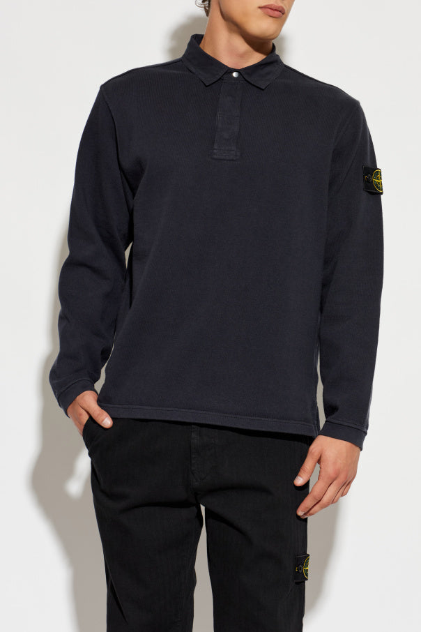 Stone Island NAVY BLUE Sweatshirt with logo patch 3