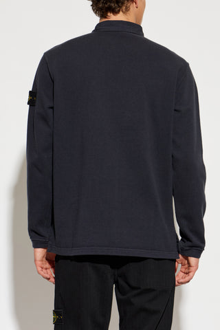 Stone Island NAVY BLUE Sweatshirt with logo patch 4