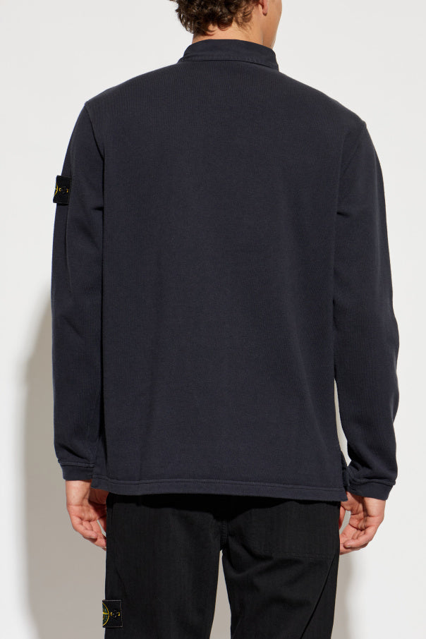 Stone Island NAVY BLUE Sweatshirt with logo patch 4