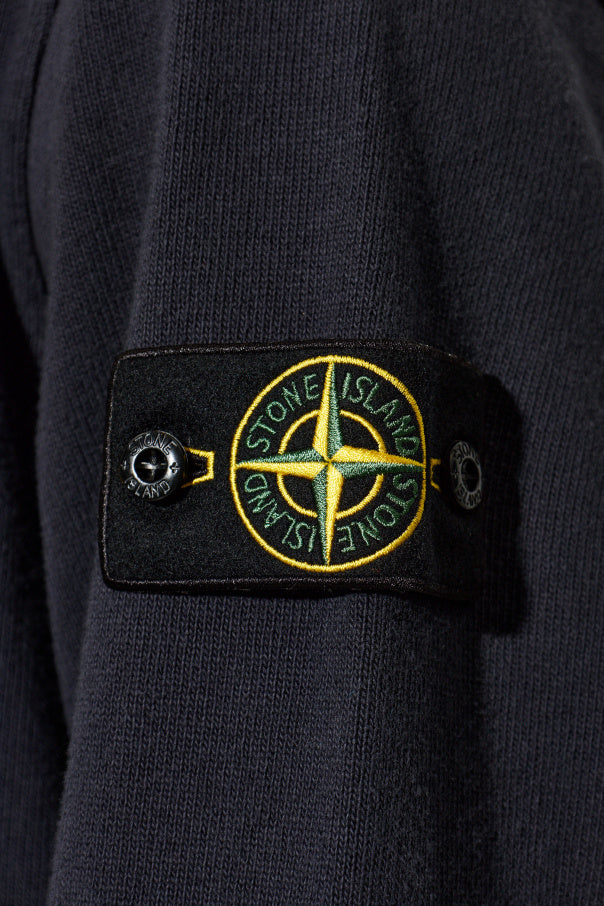 Stone Island NAVY BLUE Sweatshirt with logo patch 5