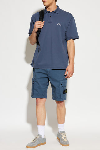 Stone Island NAVY BLUE Polo with logo 2