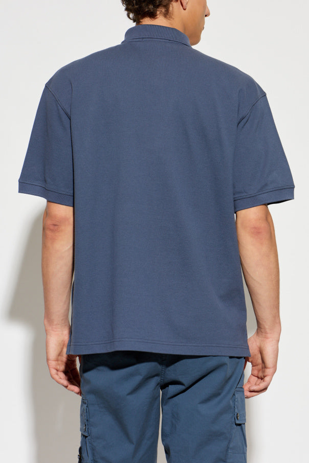 Stone Island NAVY BLUE Polo with logo 4