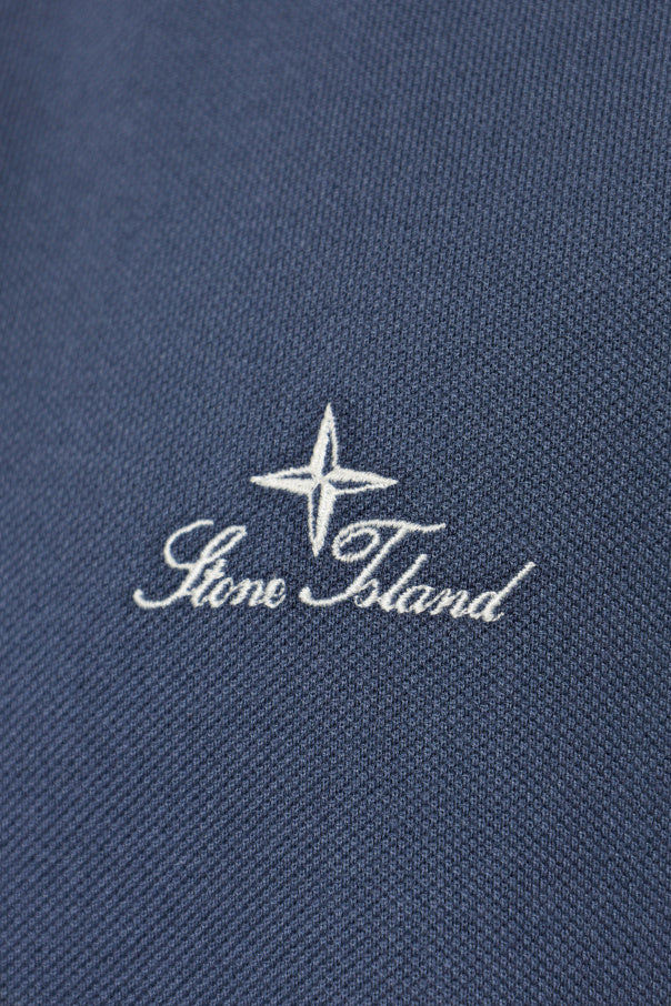Stone Island NAVY BLUE Polo with logo 5